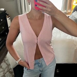 Abercrombie & Fitch V-Neck Open-front Sweater Vest